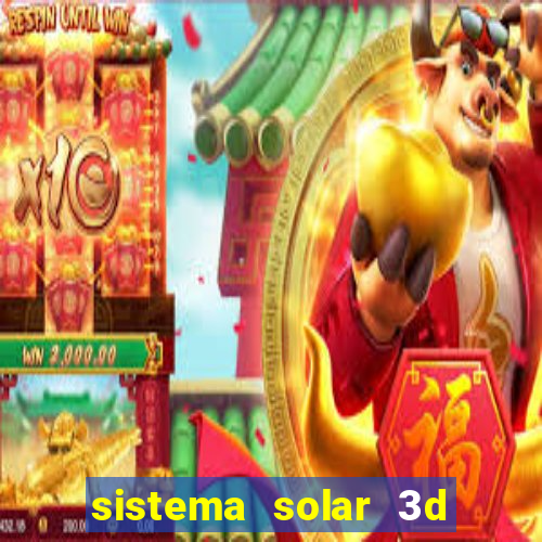 sistema solar 3d em movimento